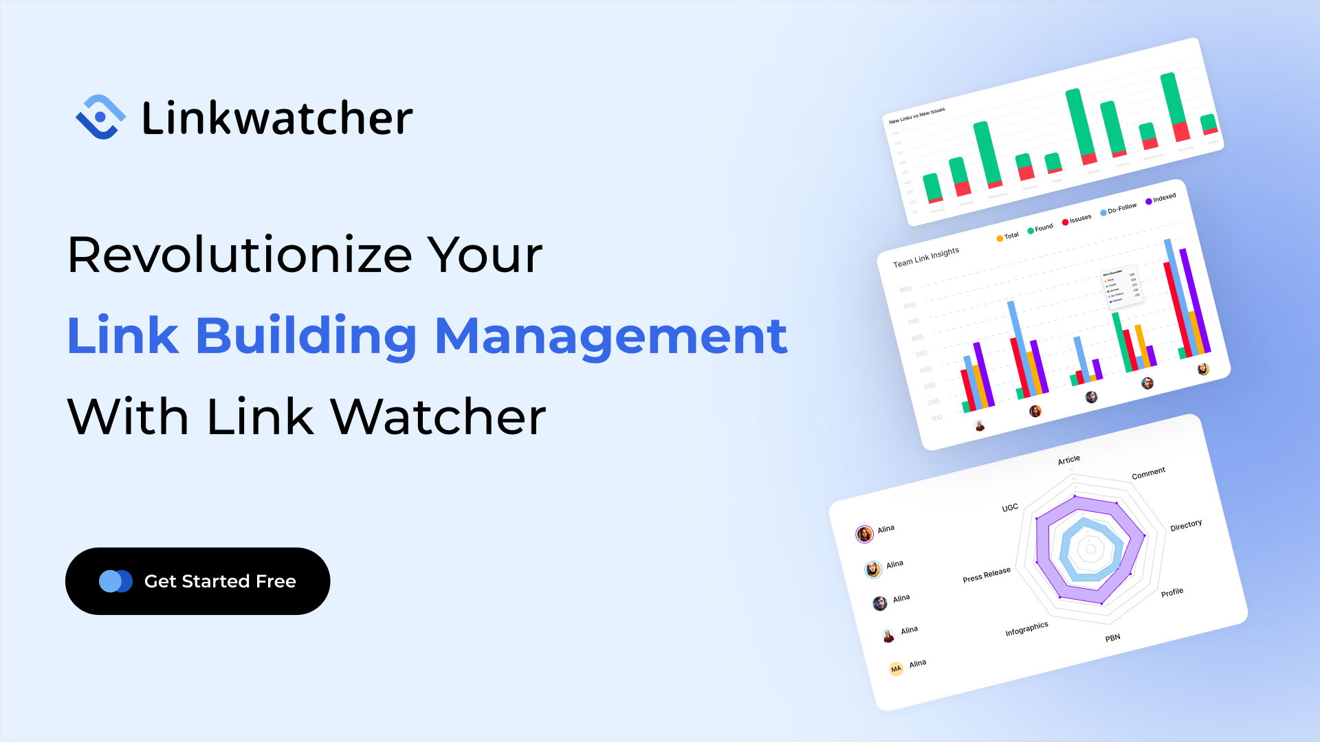Linkwatcher dashboard preview